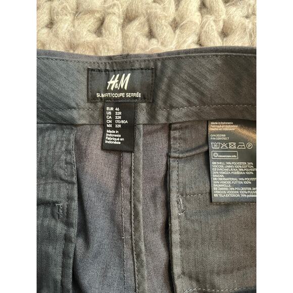 H&M coupe pants grey size 32 - Picture 2 of 3